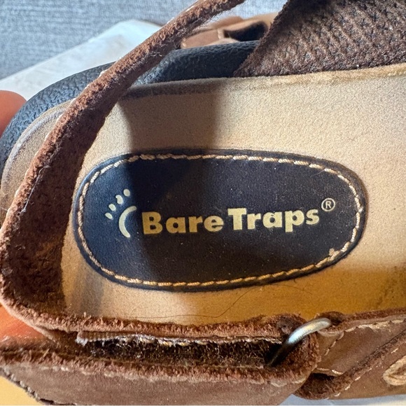 Baretraps Brown Leather Sandals Women’s Sz 8.5 Slingback Adjustable Beach Vaca - Picture 5 of 8